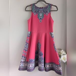 PEACHPUFF Pink/palette Midi Dress